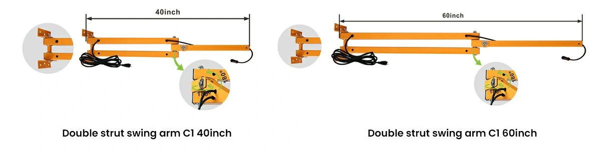 60-inch Double Strut Arm