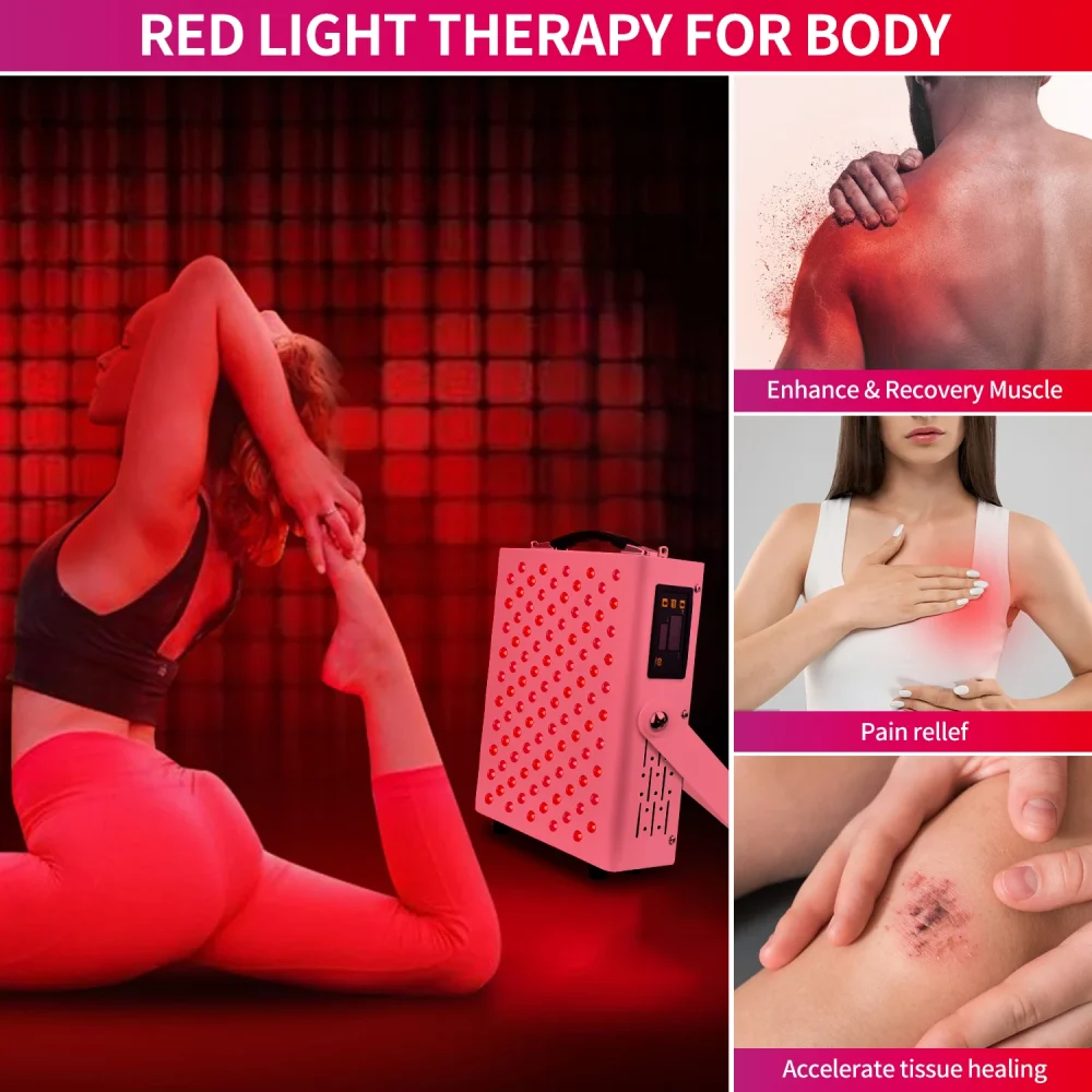 Red light therapy panel used in a physiotherapy clinic