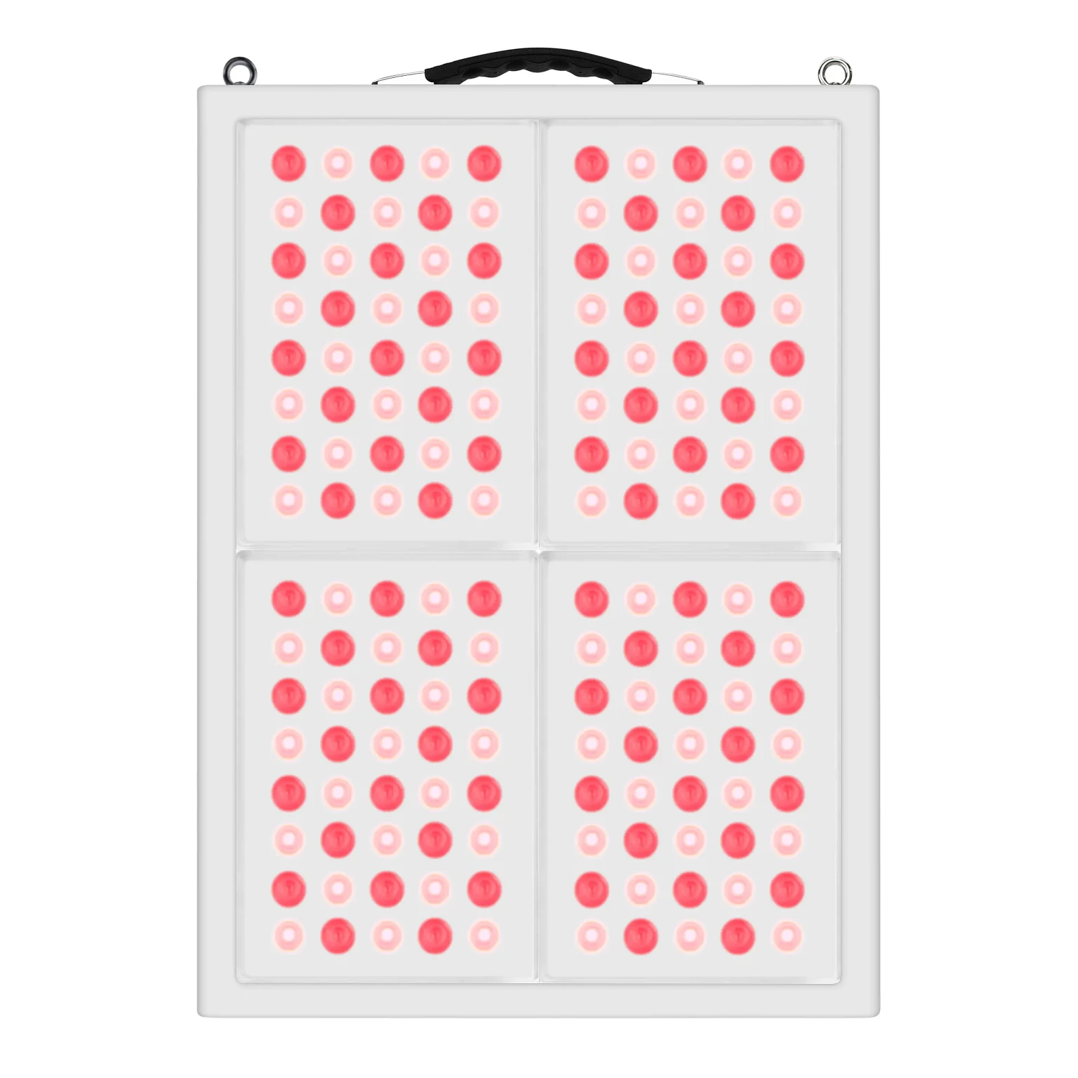 Close-up of YL-IRP010-04T red light therapy panel showing 640 LED layout for targeted treatment